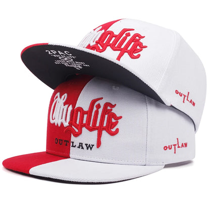 1 Pcs Fashion Fastball CAP Thuglife Embroidery Hiphop Baseball Cap Snapback Hat Adult Outdoor Casual Sun Casual Bone Adjustable