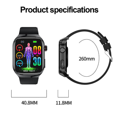 2024 New Medical Grade Uric Acid Blood Fat Smartwatch ECG Blood Glucose Heart Rate Blood Pressure Health Monitoring Smart Watch