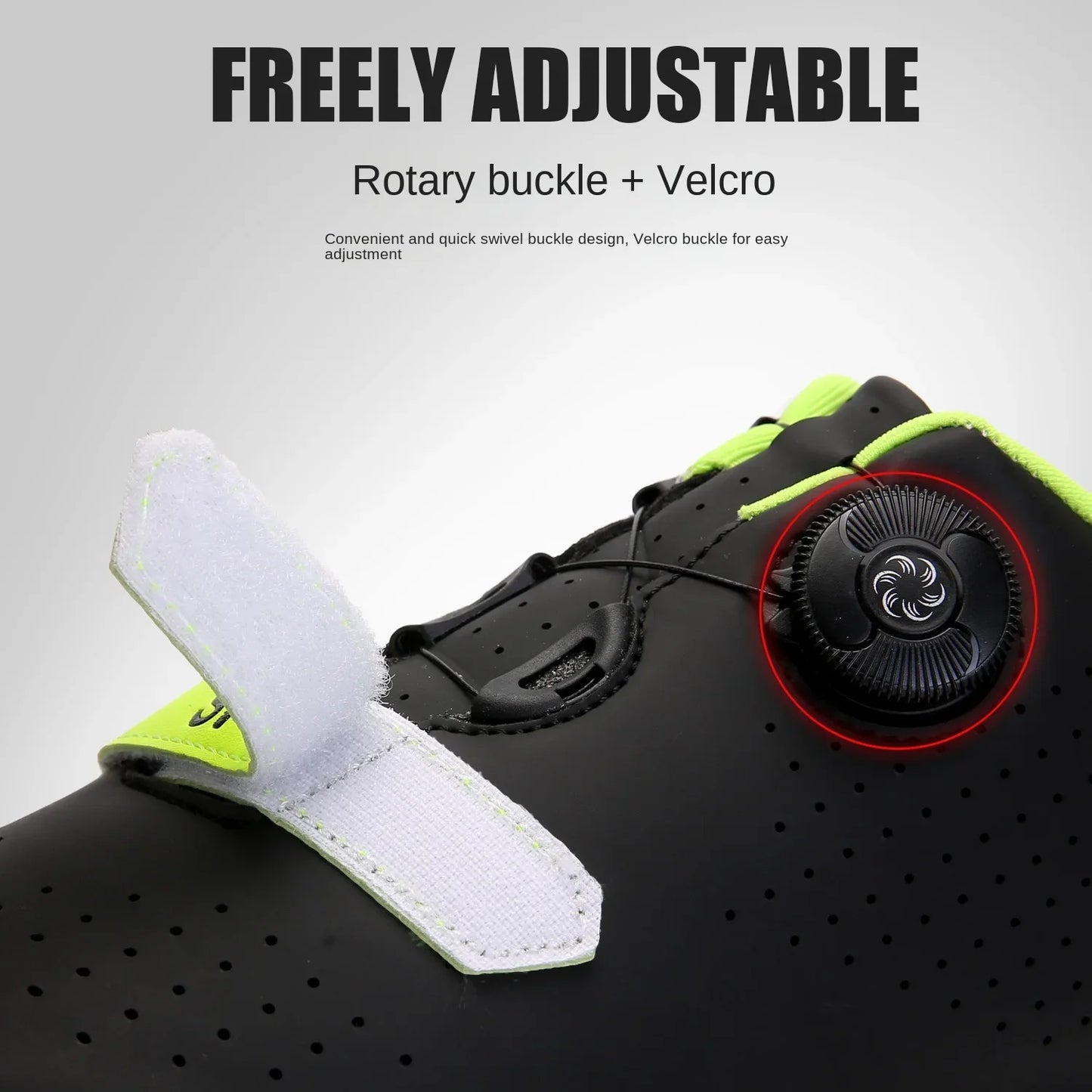 Professional Sneakers Men Ultralight Double Buckles Cycling Shoes MTB Luminous Road Bike Shoes Self-Locking Bicycle Cleat Shoes