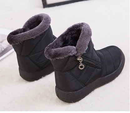 Women's Boots Women's Ankle Boots With Fur Winter Shoes Women Low Heels Winter Boots Snow Waterproof Botas Mujer Winter Footwear