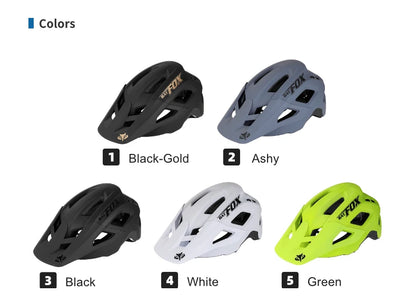 Batfox Ultralight Mountain Bike Helmet DH Downhill MTB Integrally-molded Bicycle Cycling Helmet Sun Visor Safety Cap Men Riding