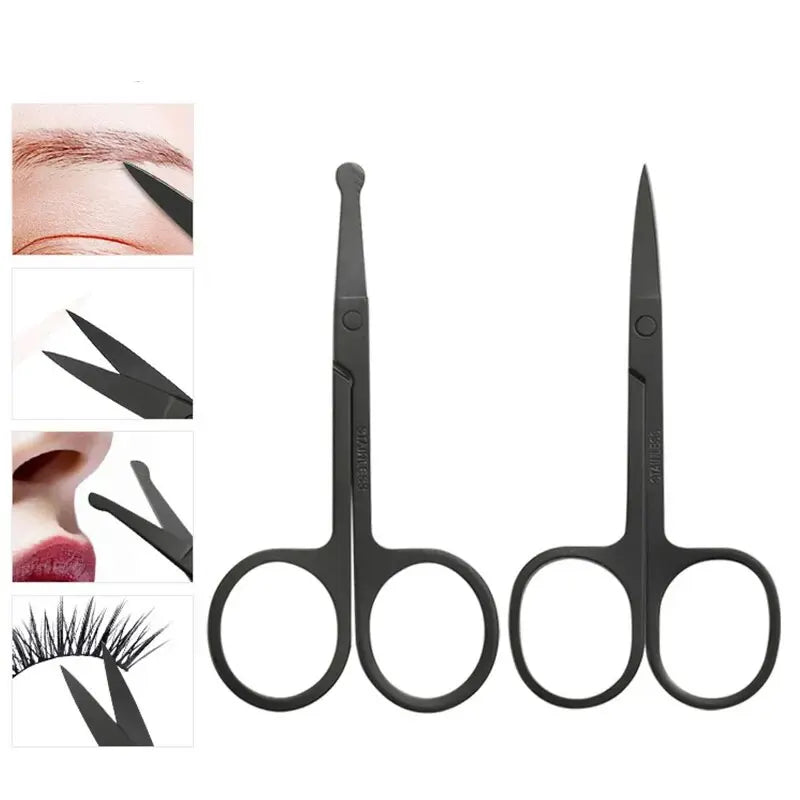 Nose Hair Shears For Personal Care Facial Hair Removal And Ear Nose Eyebrow Trimming Stainless Steel Fine