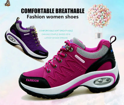 Women Sports Shoes Platform Sneakers Fashion Outdoor Hiking  Non-Slip Casual Shoes Low Top Running Shoes Women Footwear