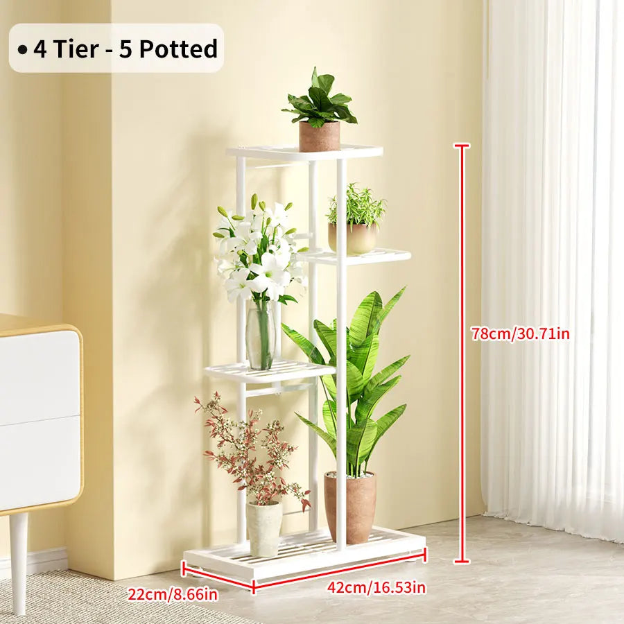 Cordlal Shining Stand For Flowers Iron 6/7/8Layers Plant Holder Storage Shelf Pot Rack Organizer Home Garden Decoration