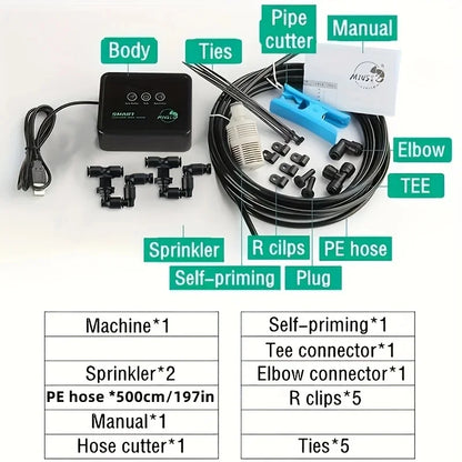 Intelligent Spray System Mist Rainforest Tank Timing Spray System Kit Reptile Fogger Terrariums Humidifier Electronic Timer