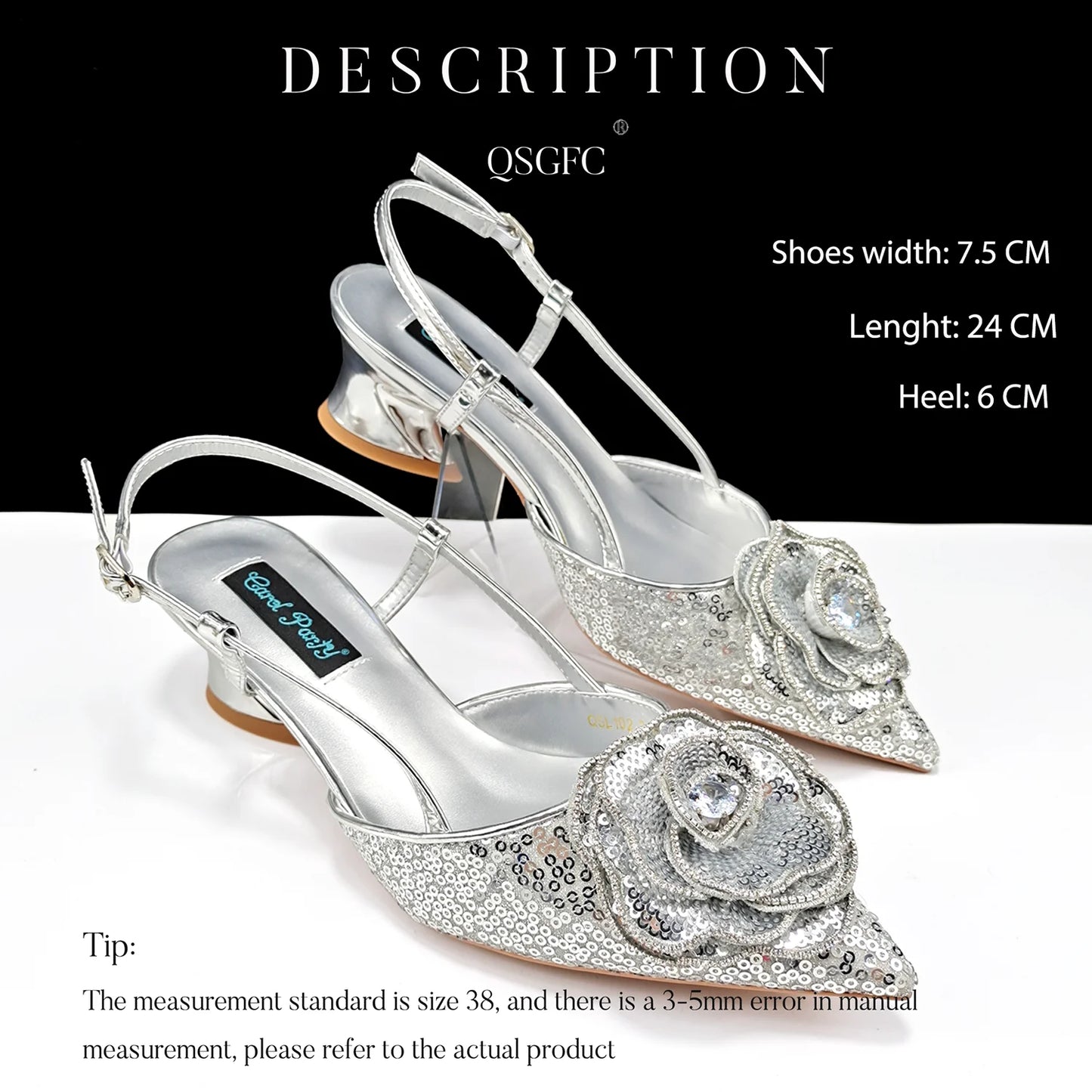 New Arrival Elegant Full of Rhinestone Flower Design Style White Color Party Wedding Pointed Toe Women Shoes and Bag Set