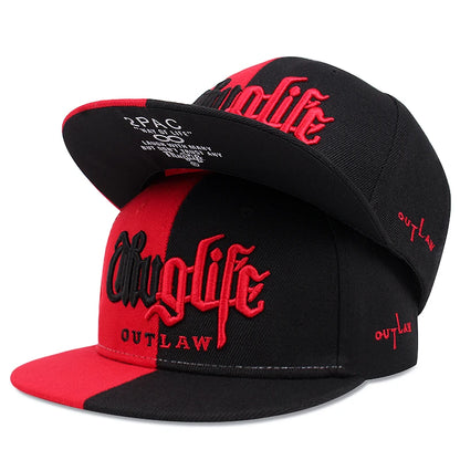 1 Pcs Fashion Fastball CAP Thuglife Embroidery Hiphop Baseball Cap Snapback Hat Adult Outdoor Casual Sun Casual Bone Adjustable