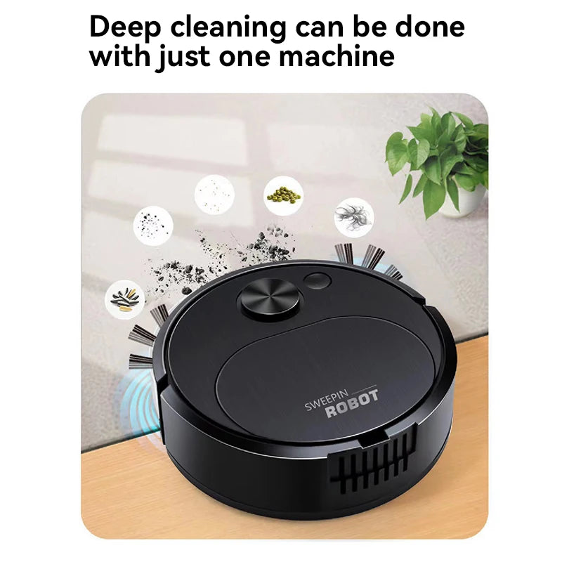 Xiaomi 3 In 1 Smart Sweeping Robot  Vacuum Cleaner USB Rechargeable Wireless 1500pa Dragging Cleaning Sweeper For Office Home