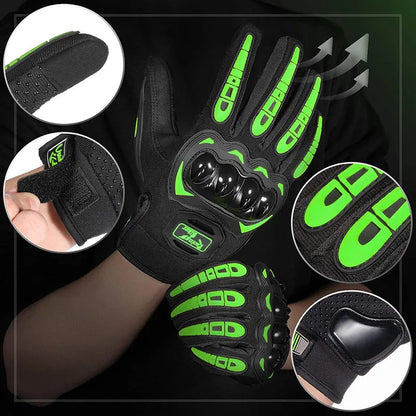 Motorcycle Gloves Summer Waterproof TouchScreen Full Finger Gloves Protective Anti-fallGuantes Moto Non-slip Riding Gloves