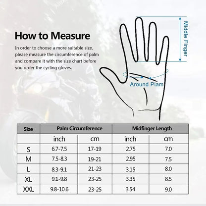 Motorcycle Gloves Summer Waterproof TouchScreen Full Finger Gloves Protective Anti-fallGuantes Moto Non-slip Riding Gloves