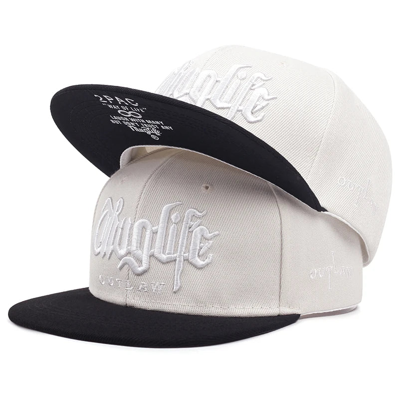 1 Pcs Fashion Fastball CAP Thuglife Embroidery Hiphop Baseball Cap Snapback Hat Adult Outdoor Casual Sun Casual Bone Adjustable