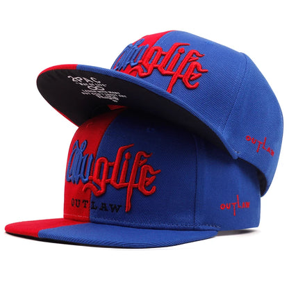 1 Pcs Fashion Fastball CAP Thuglife Embroidery Hiphop Baseball Cap Snapback Hat Adult Outdoor Casual Sun Casual Bone Adjustable