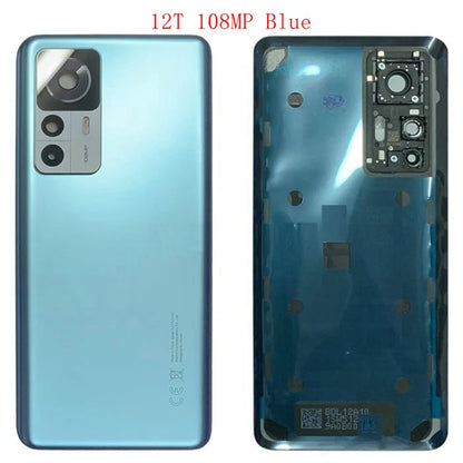 New For Xiaomi 12T , 12T Pro Back Cover Chassis Case Rear Battery Housing Door With  Camera Lens + CE Smartphone Parts