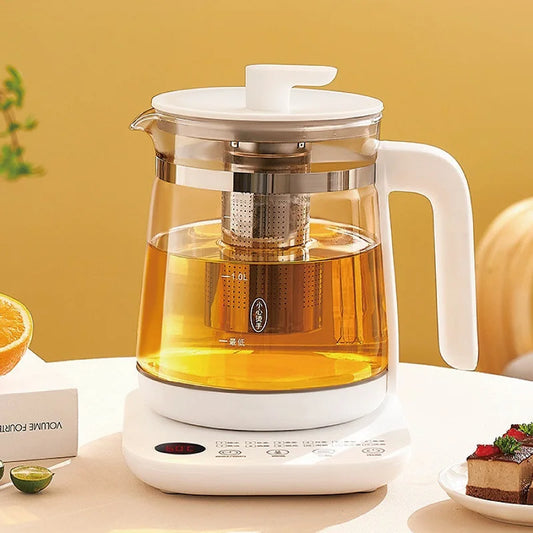 1.8L Health Pot Household Thickened Glass Multi-function Tea Maker Flower Tea Black Tea Appointment Insulation Mini Kettle 220V