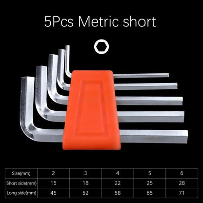 5/8/11 Pcs Metric Allen Wrench Set Inch Wrench L Wrench Keys Size Allen Key Short Arm Vehicle Repair Tool Set Home Hand Tools