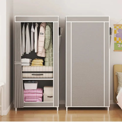 Simple Wardrobe High-capacity Household Bedroom Wardrobe Save Space Multi Functional Storage Clothing Dustproof Storage Cabinet