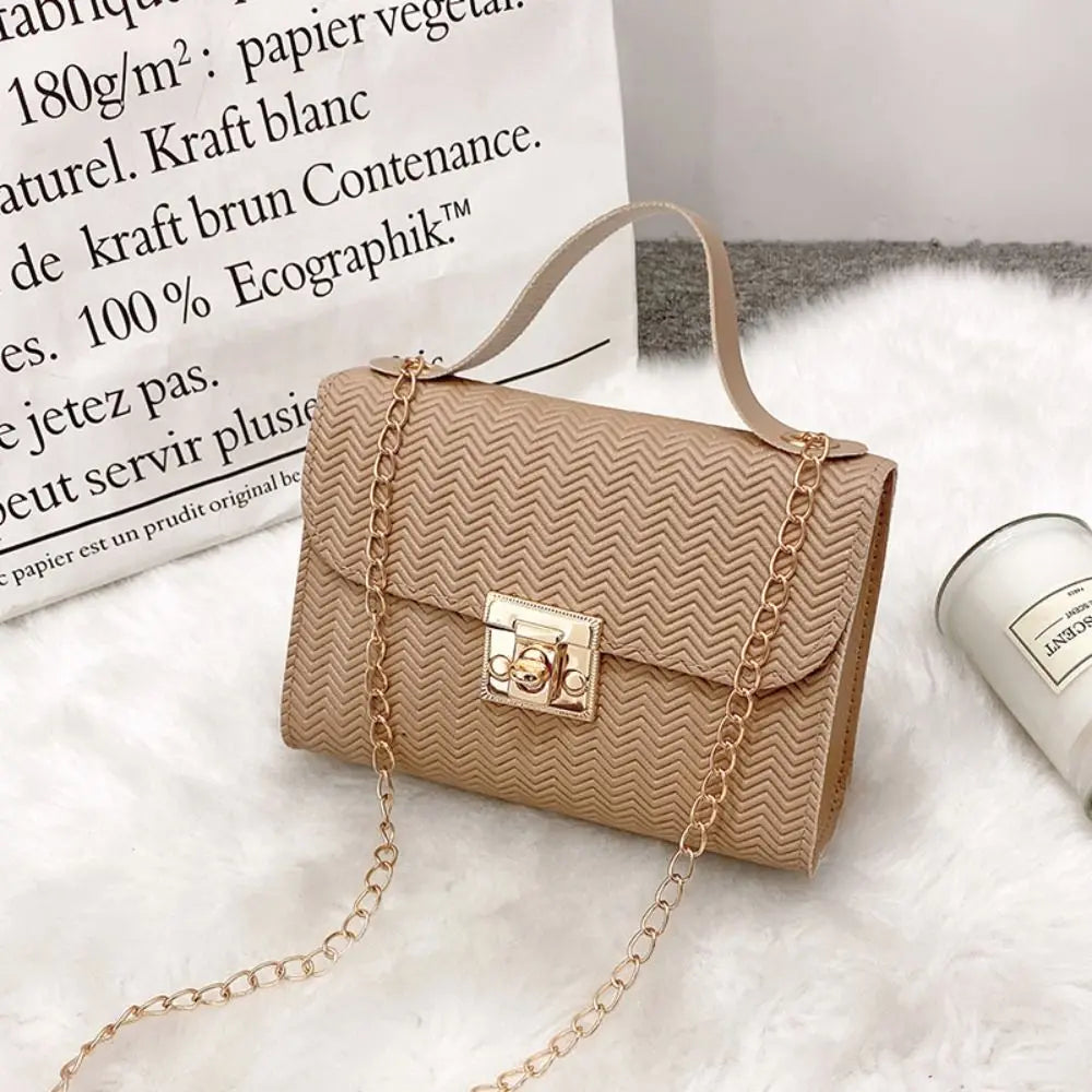 Fashion Women Handbag Solid Color Casual Mini Bag Female Chain Shoulder Pouch Ladies Leather Bag