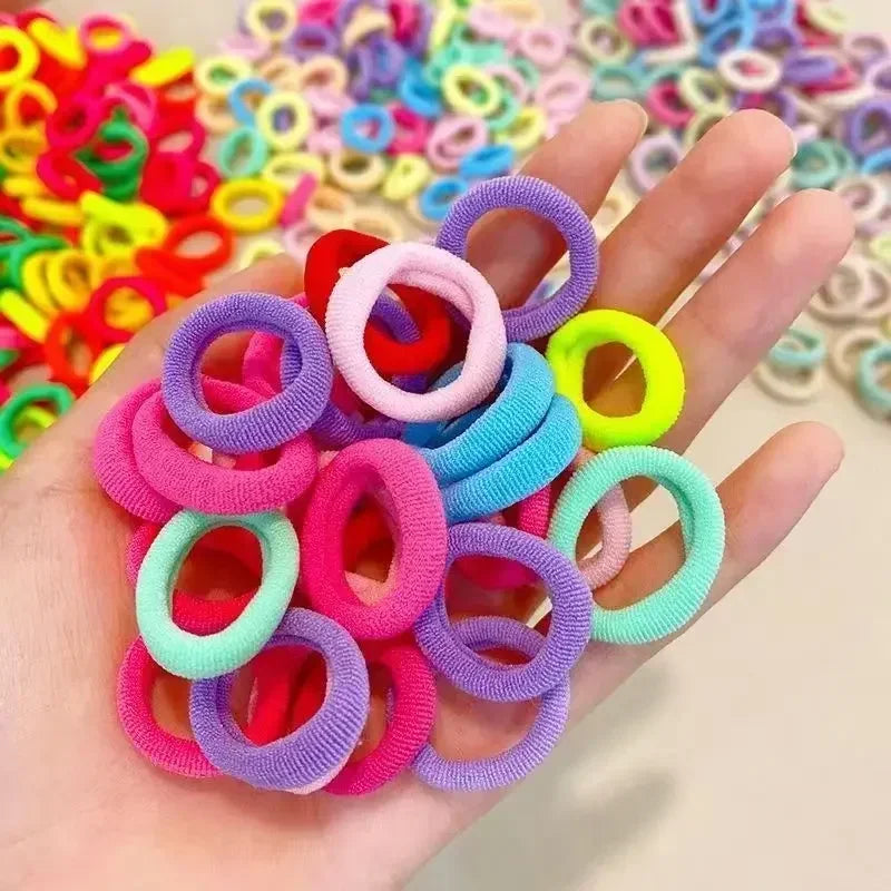 Women Girls Colorful Nylon Elastic Hair Bands Ponytail Hold Small Hair Tie Rubber Bands Scrunchie Fashion Kids Hair Accessories