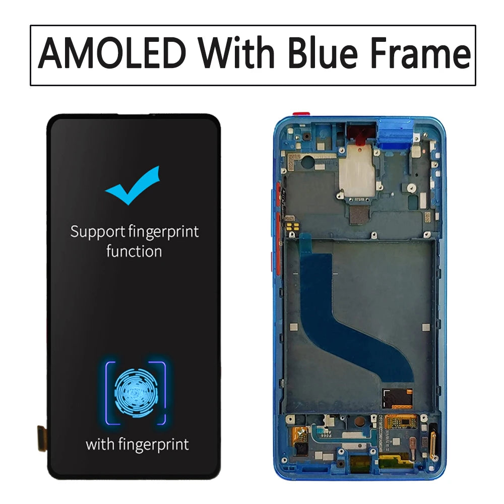 6.39" AMOLED For Xiaomi MI 9T Pro/MI 9T LCD Display Touch Screen Digitizer Assembly With Frame for Xiaomi Redmi K20 Pro /K20 LCD