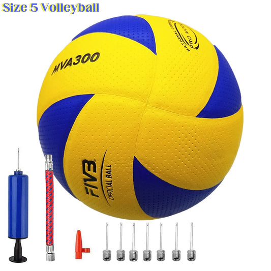 PU leather Ball Size 5 Volleyball Contest Soft Touch Indoor Outdoor Sport Gym Training Accessories for Adult Children MVA300