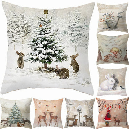 45cm Christmas Cushion Cover Navidad Merry Christmas Decorations For Home 2024 Xmas Noel Cristmas Ornaments New Year Gifts 2025