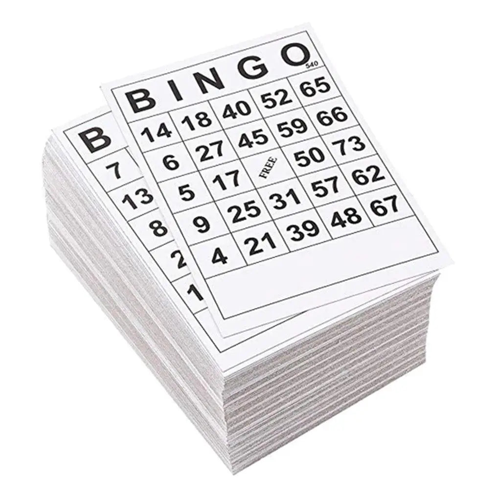 60pcs Large Bingo Cards Easy Read for Adults & Children Bingo Game Cards Sheets 0 To 75 Digits 5.9x7.1