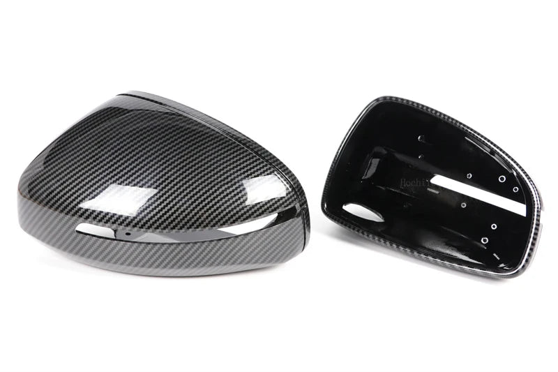 Mirror Cover For Audi TT TTS TTRS MK2 (8J) R8 (42) 2007-2014 Carbon Fiber Look/Gloss Black Exterior Rear View Cap Replacement