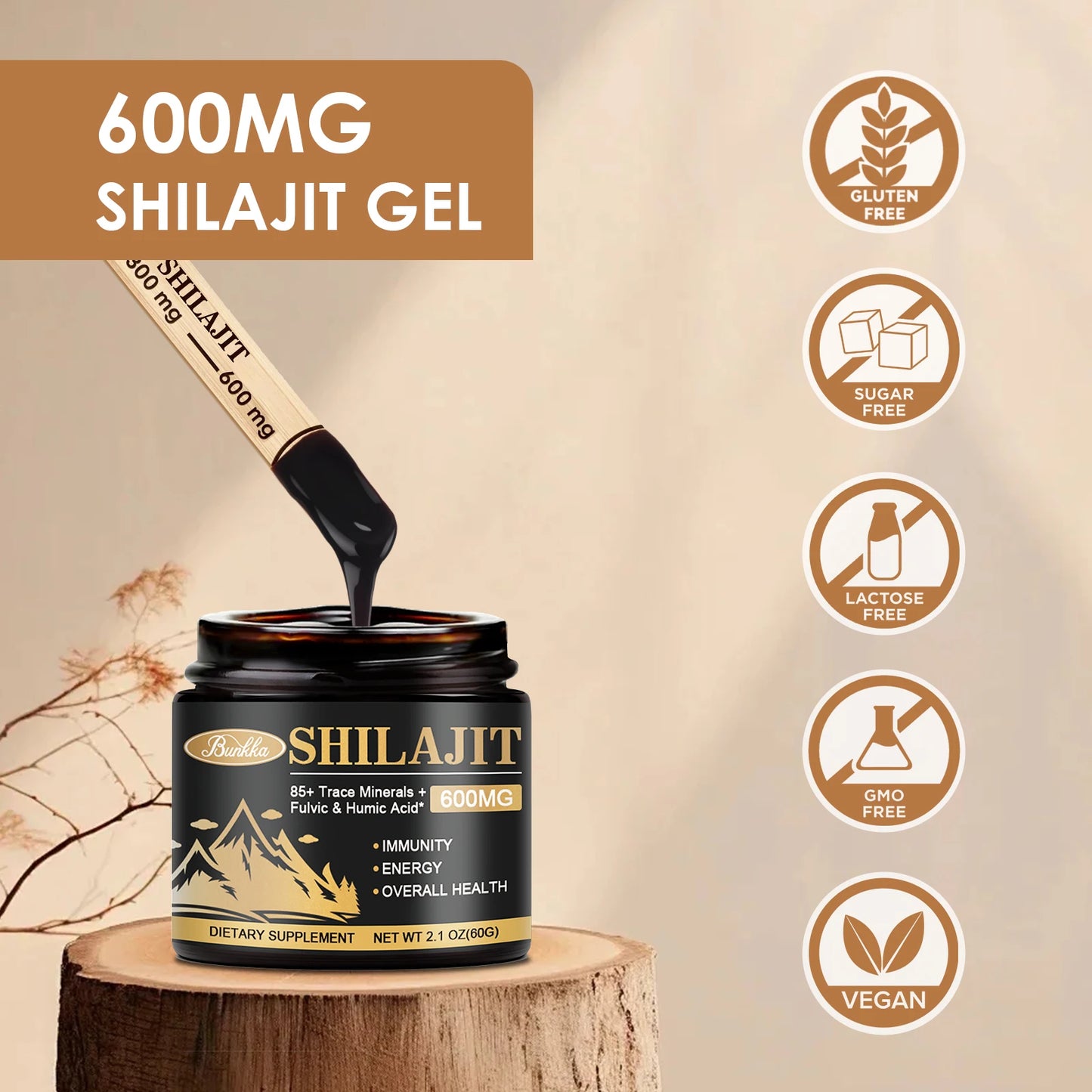 Original Organic Shilajit Resin Bitter Taste 100% Pure Himalaya Beauty Health Hormone Balance 85+ Trace Minerals Fulvic Acid