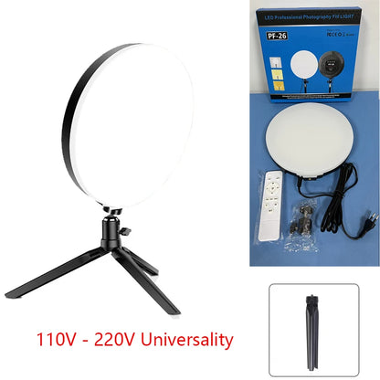 LED Fill Lamp Video Light Panel Bi-color 2700k-5700k Photography Lighting Live Stream Photo Studio Light Stand 110V-220V