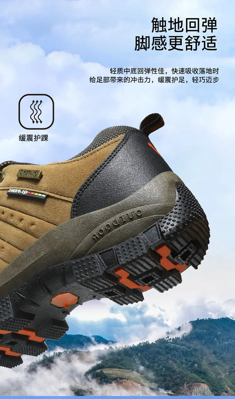 Men Casual Leather Shoes Classic Waterproof High Quality Shoes Women Climbing Shoes Outdoor Sneakers Trekking Leather Footwear