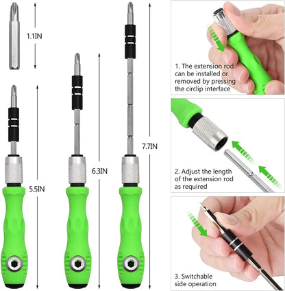 32 in 1 Multifunctional Screwdriver Set (30 PCS) Household Portable Cross Magnet Screwdriver Set Maintenance Tool