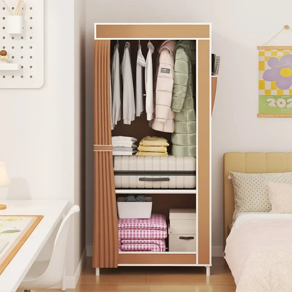 Simple Wardrobe High-capacity Household Bedroom Wardrobe Save Space Multi Functional Storage Clothing Dustproof Storage Cabinet