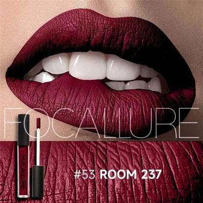 FOCALLURE Waterproof Liquid Lipstick Batom Red Velvet Lip Tint Brown Nude Matte Colourful Lipstick Makeup Cosmetics Maquiagem