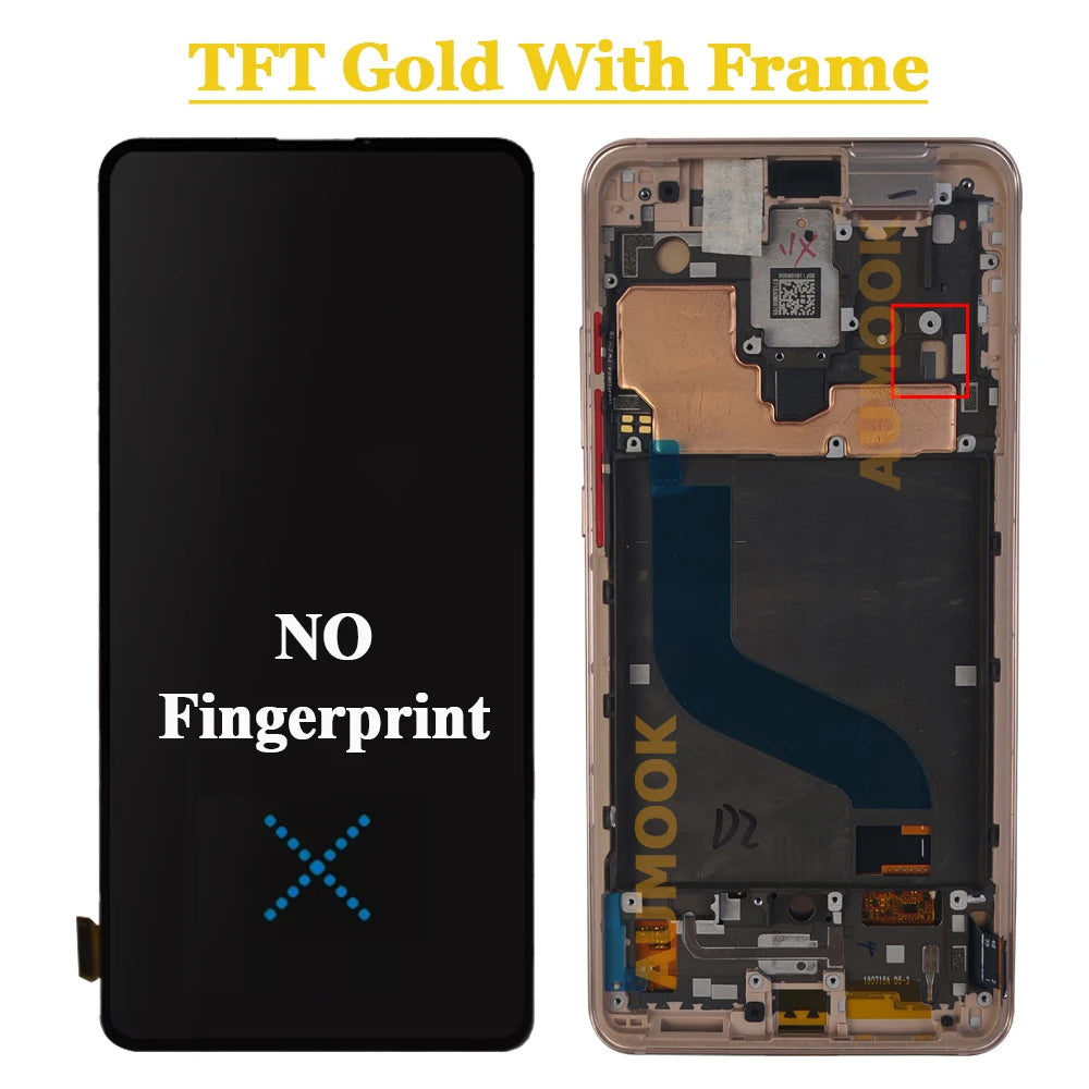 6.39" AMOLED For Xiaomi MI 9T Pro/MI 9T LCD Display Touch Screen Digitizer Assembly With Frame for Xiaomi Redmi K20 Pro /K20 LCD