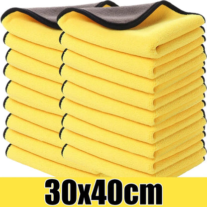 20/1Pcs Thicken Microfiber Cloths Double Sides Cleaning Towels Car Washing Drying Cloth Super Absorbent Auto Detailing Towel Rag