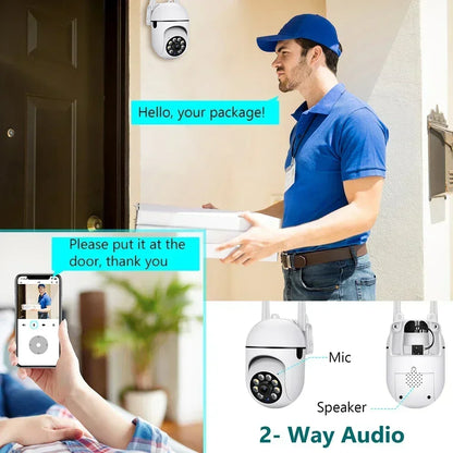 2.4G 1080P Cameras Wifi Video Surveillance IP Outdoor Security Protection Monitor 4.0X Zoom Home Wireless Track Alarm Waterproof