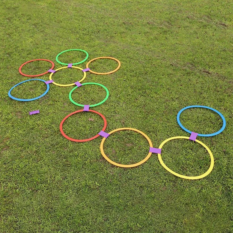 10Pcs 40cm Football Training Ring Round Speed Agility Training Rings Soccer Agility Training Gym Outdoor Sports Speed Equipment