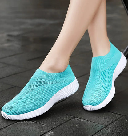 Women Shoes Breathable Flats Elastic Flat Shoes For Women Sneakers Zapatos Mujer Spring Summer Footwear Lightweight Sports Shoes