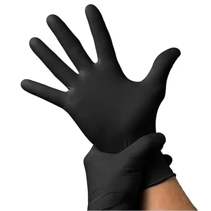 30/20/10 PCS Disposable Black Nitrile Gloves Latex Free Waterproof Durable Suitable Kitchen Food Processing Beauty SalonFamily