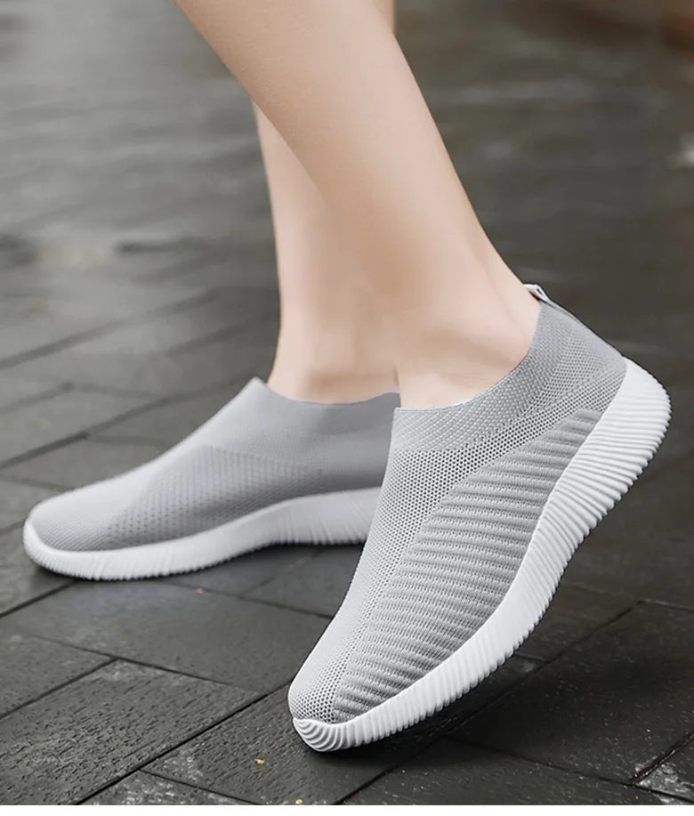 Women Shoes Breathable Flats Elastic Flat Shoes For Women Sneakers Zapatos Mujer Spring Summer Footwear Lightweight Sports Shoes