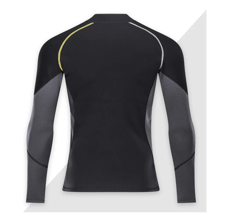 1.5MM Neoprene Wetsuit Men Diving Jacket Long Sleeve Snorkeling Coat Male Surfing Winter Jacket Fishing Thermal Swimwear