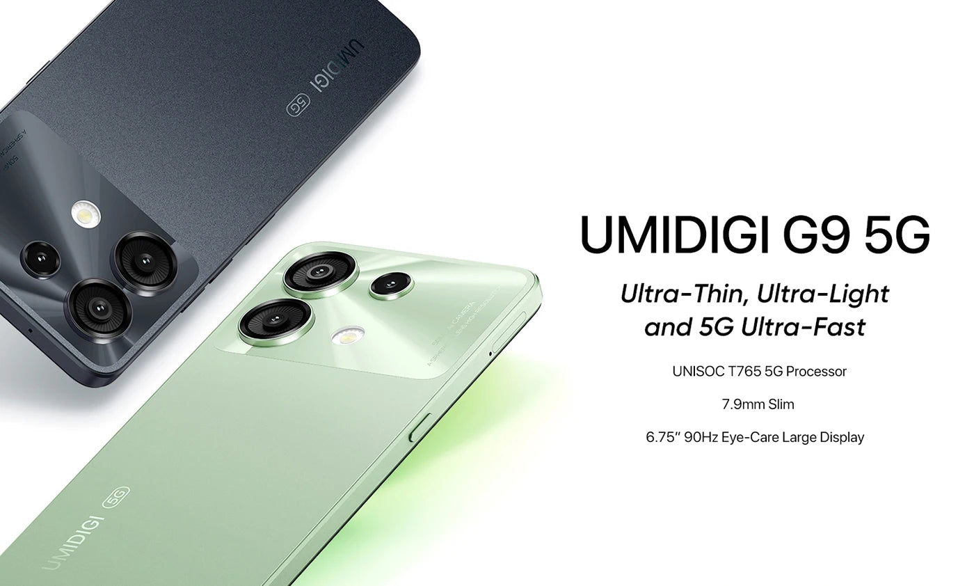 [World Premiere] UMIDIGI G9 5G Smartphone 5G Android 14  8-Core 6GB 256GB 6.75” 90Hz HD+ 50MP 5000mAh 18W Charging 5G cellphone