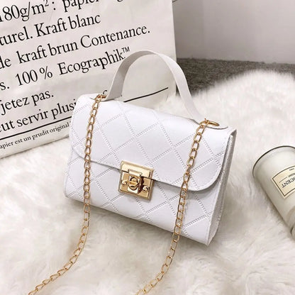 Fashion Women Handbag Solid Color Casual Mini Bag Female Chain Shoulder Pouch Ladies Leather Bag