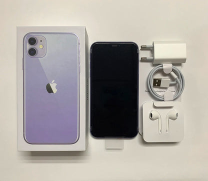 Apple iphone 11 Unlocked Original 11 Cell phones 6.1" Liquid Retina Display 64/128/256GB LTE Mobile Phones Dual Camera A13