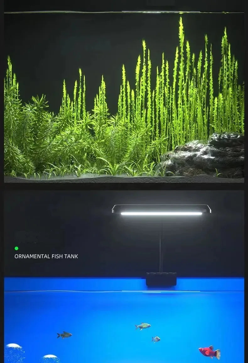 RGB Brightening Fish Tank Light Water Plants Growing LED Full Spectrum Aquarium Accessories Bottle Landscaping Lighting Peceras