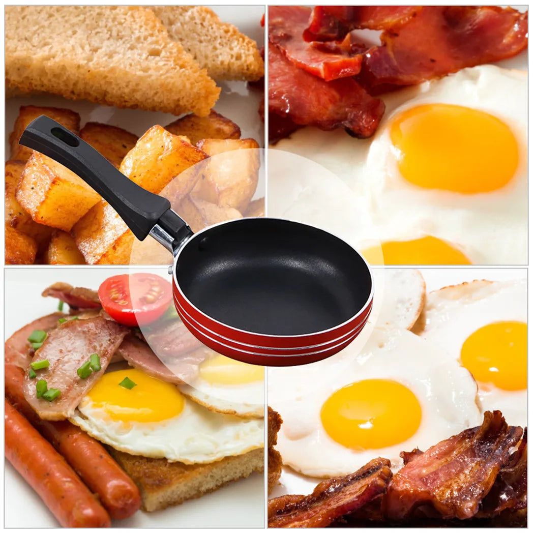 12cm/14cm/16cm Mini Frying Pan Non-Stick Steel Frypan Pot Saucepan Random Color For Cookware Kitchen Cookware