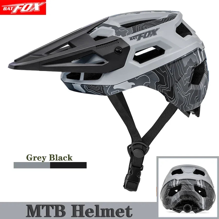 BATFOX Ultralight Cycling Helmet Mountain Road Bike Urban Bicycle Helmet MTB Men Women Bicycle Helmet Sunvisor Capacete Ciclismo