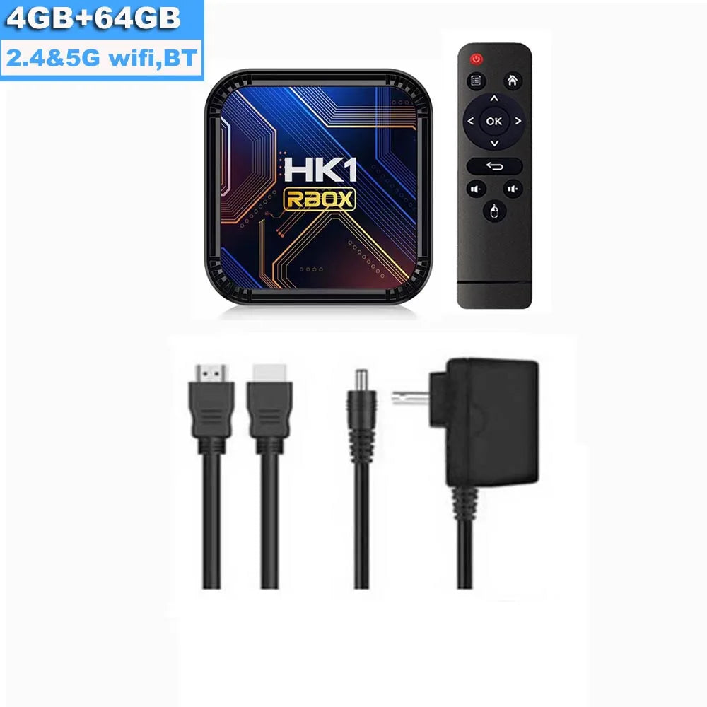 HK1 RBOX K8S Android 13 TV BOX RK3528 2.4G 5G WIFI BT 4.0 8K 64GB 32GB 16GB