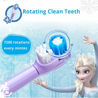 Oral-B Kids Electric Toothbrush Soft Bristle Gentle Clean Teeth Featuring Princess for Girl Toddlers Tooth Brush for kids age 3+