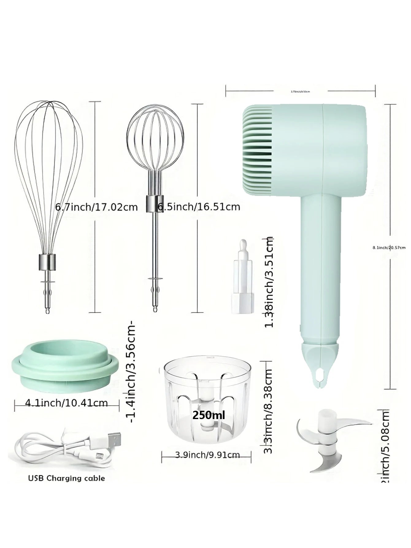 1pc Egg Beater Automatic Cake Baking, USB Rechargeable HandheldEgg Beater For Whizzing, Stirring, And Beating Cream, Electric Ga